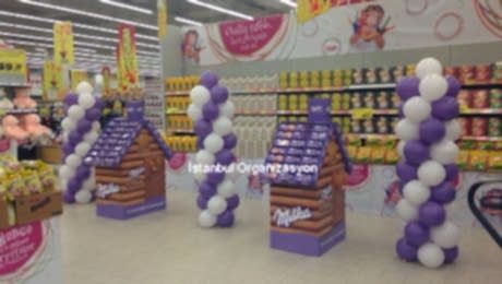 Milka Standları Balon Süsleme